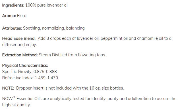 Now Lavender Oil 118 ml